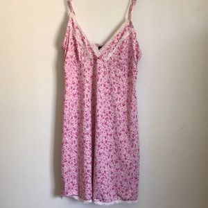 Laura Ashley pink floral nightgown dress
